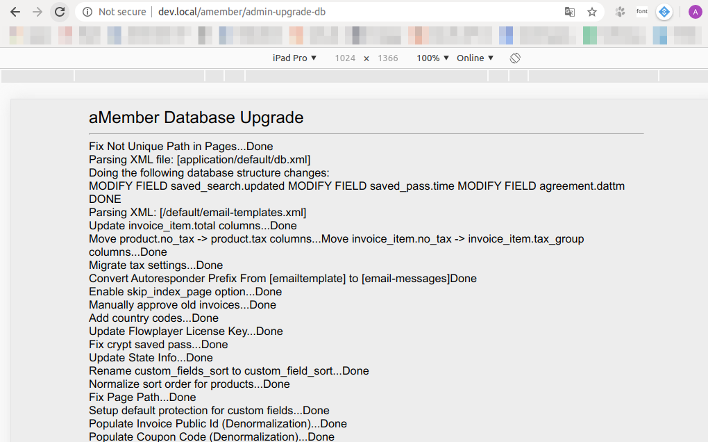 Run Upgrade Db
